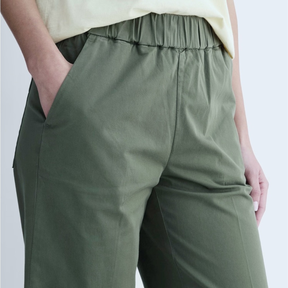 Everlane Organic Cotton Khaki Green Easy Pant